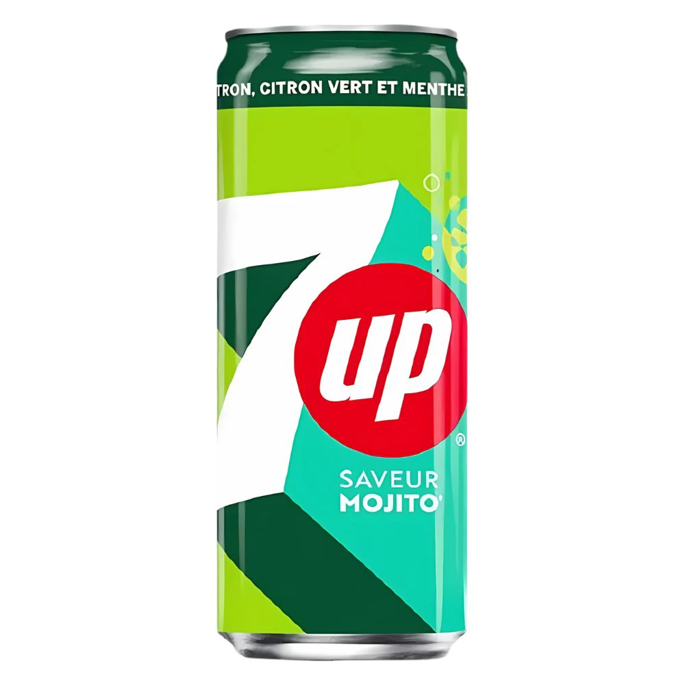 7 Up Mojito Zero Sugar, bevanda al gusto di mojito senza zucchero da 330 ml