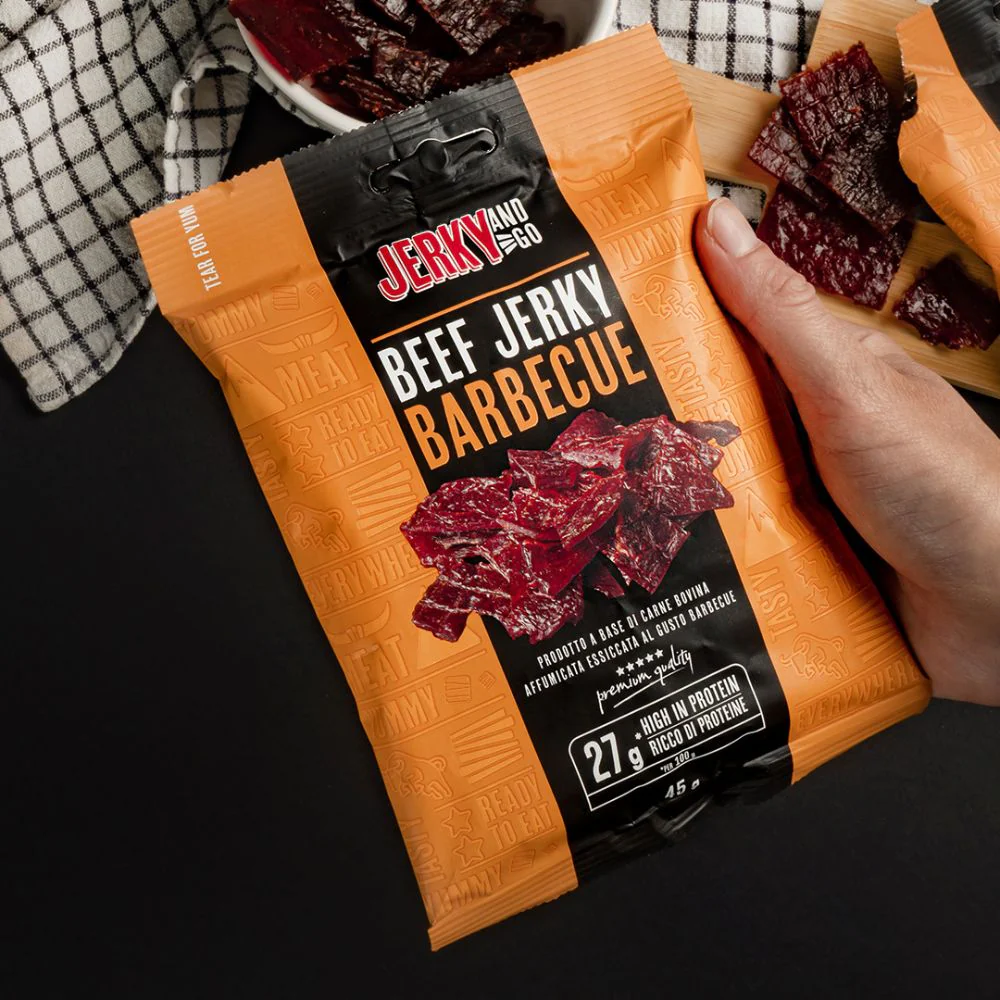 8 Jerky and Go Beef Jerky Barbecue, 8 confezioni di carne secca di manzo al gusto barbecue da 45g - Image 2