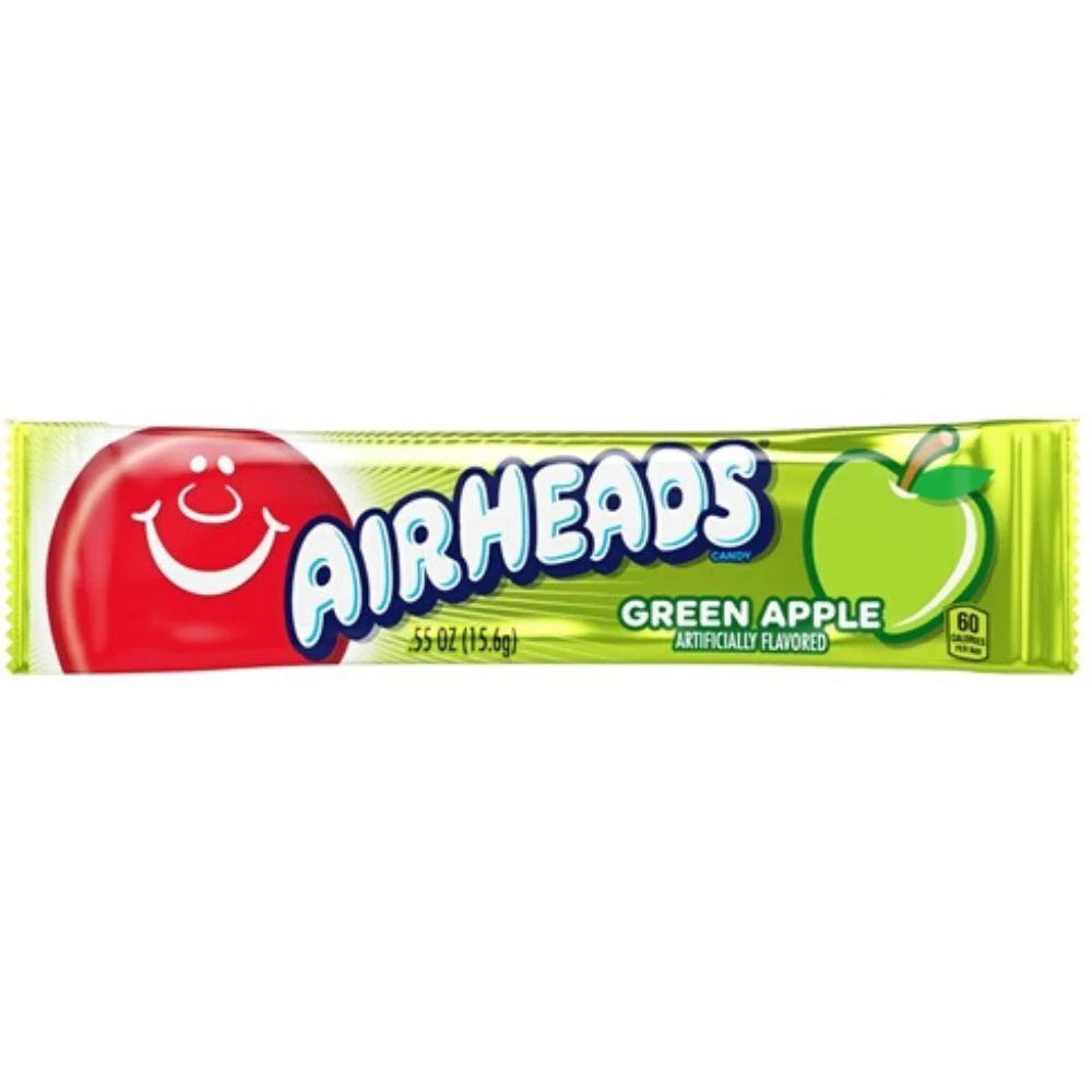 Airheads Green Apple, caramella alla mela verde da 16g