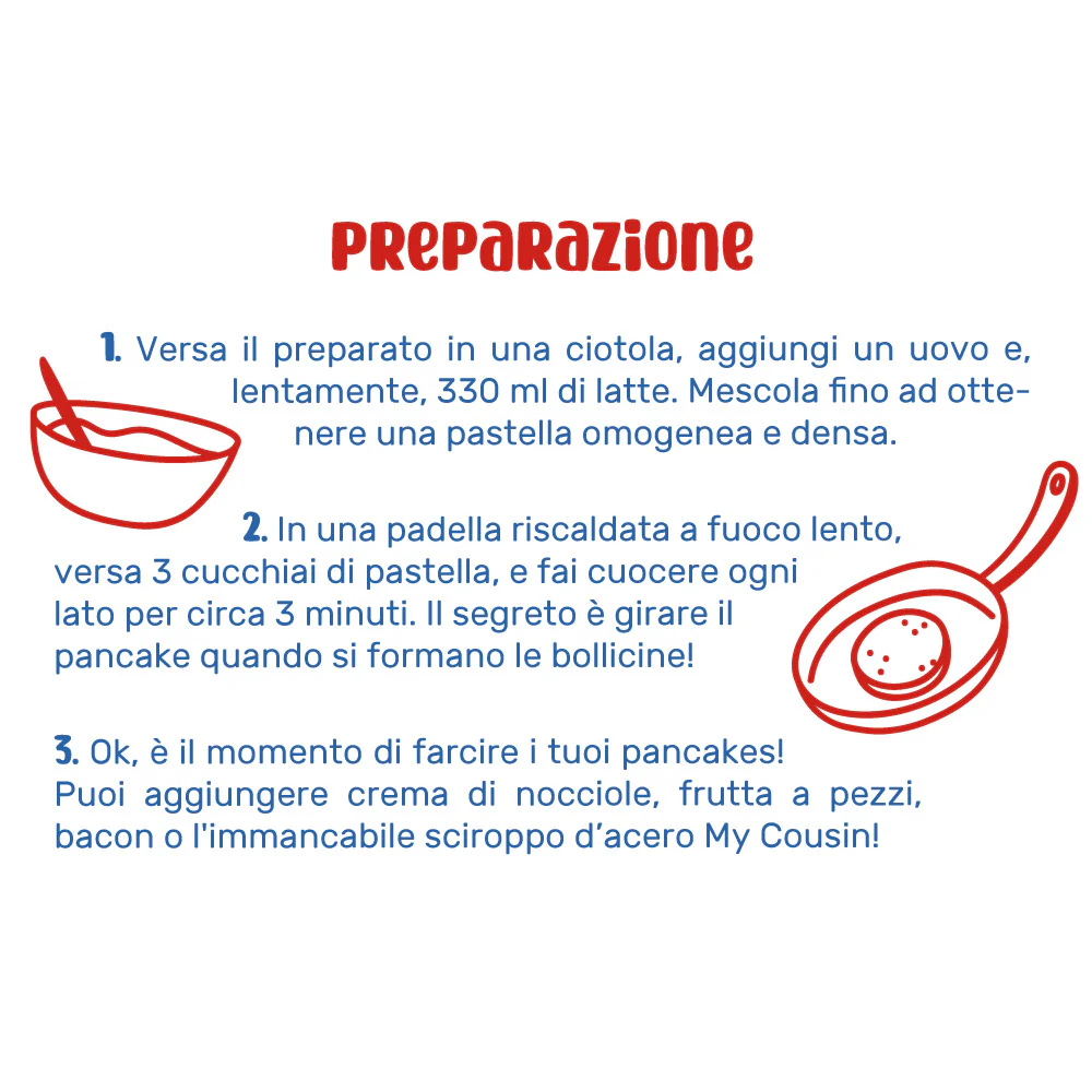 American Uncle Preparato per Pancakes, preparato per 10 pancakes da 250g - Image 3