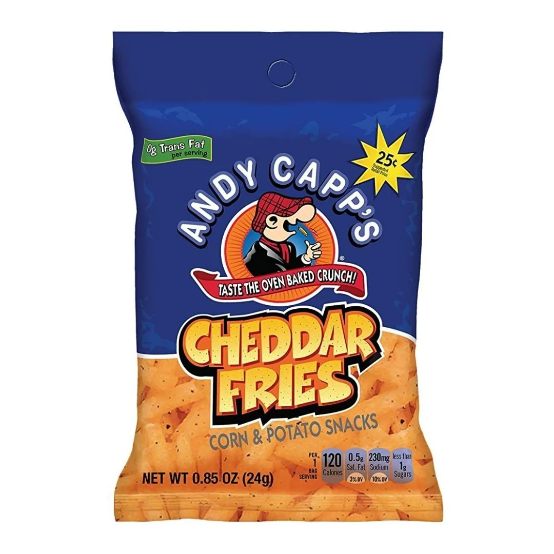 Andy Capp's Cheddar Fries, patatine al cheddar da 24g