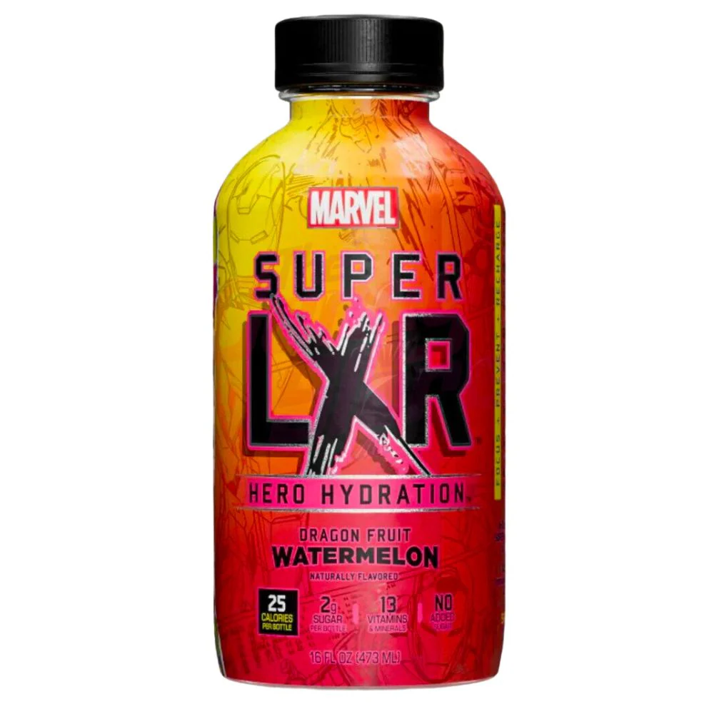 AriZona x Marvel Super LXR Hero Watermelon, energy drink al gusto di anguria da 473ml