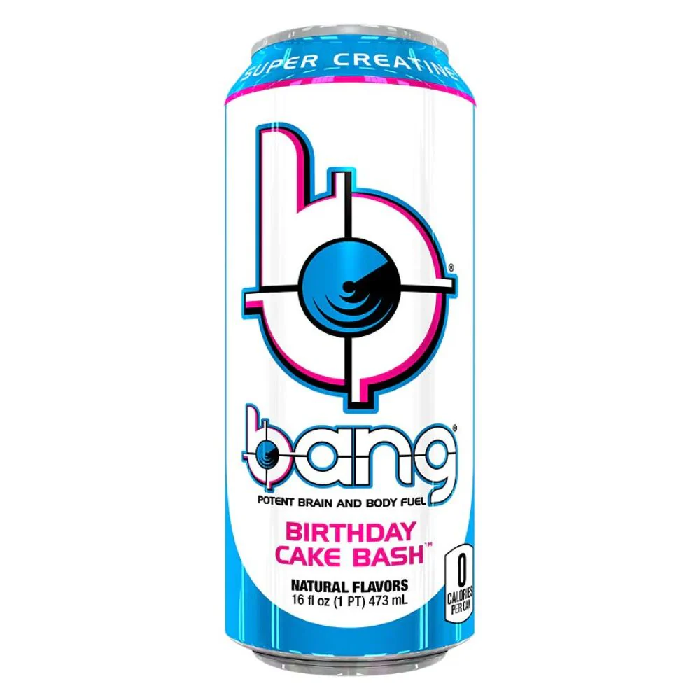 Bang Birthday Cake, energy drink al gusto di fragola e vaniglia da 473ml