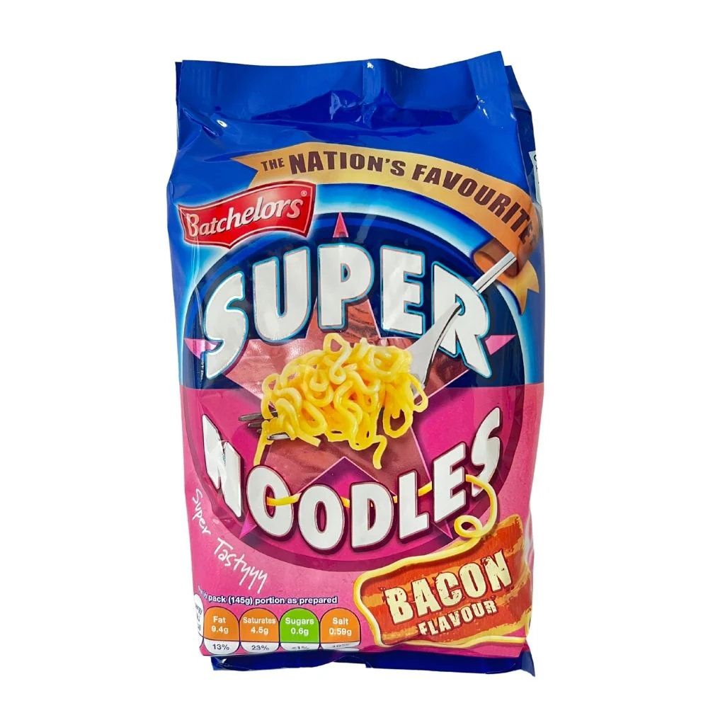 Batchelor Super Noodles Bacon, noodles al gusto di bacon 90g