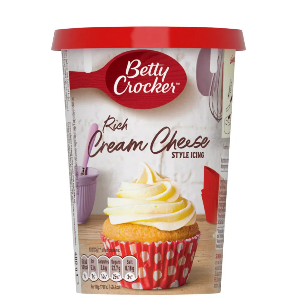 Betty Crocker Cream Cheese Style Icing, cremoso frosting al formaggio per dolci da 400g