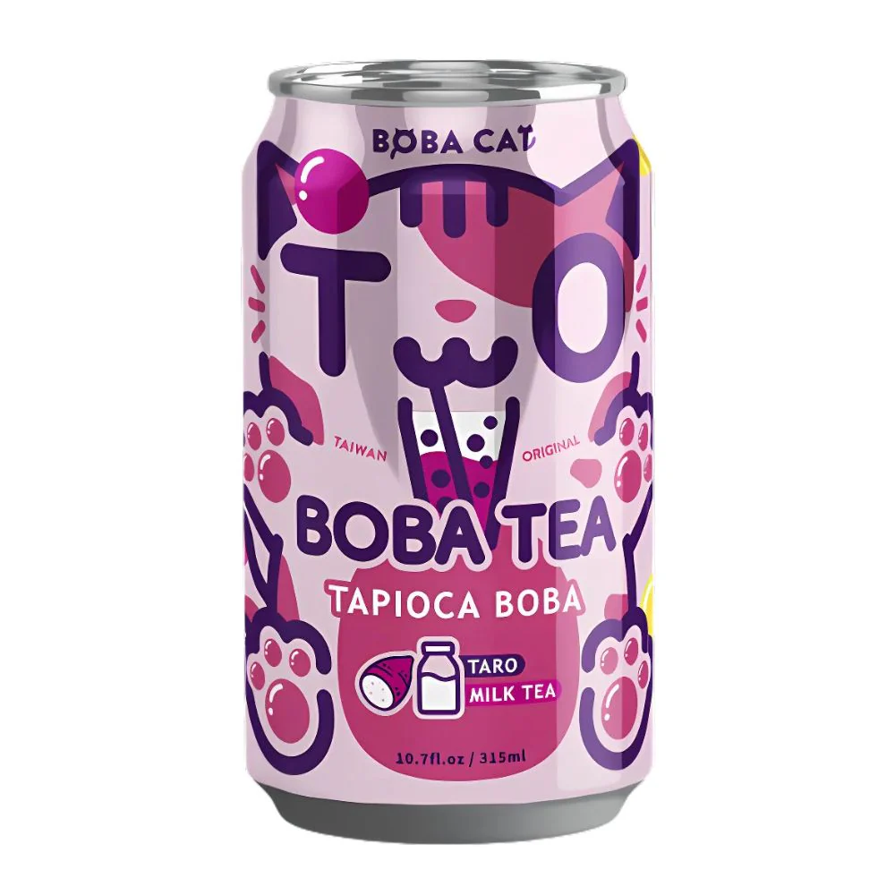 Boba Cat Boba Tea Taro Milk Tea, bubble tea al gusto di taro da 315ml