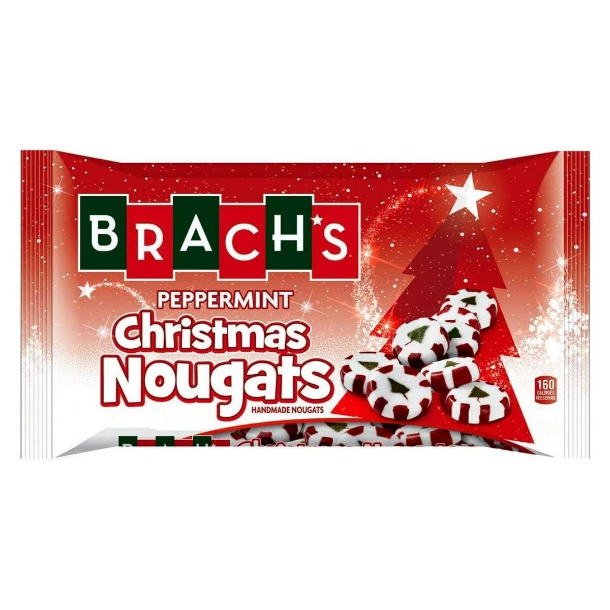 Brach's Peppermint Christmas Nougats, caramelle alla menta peperita da 312g