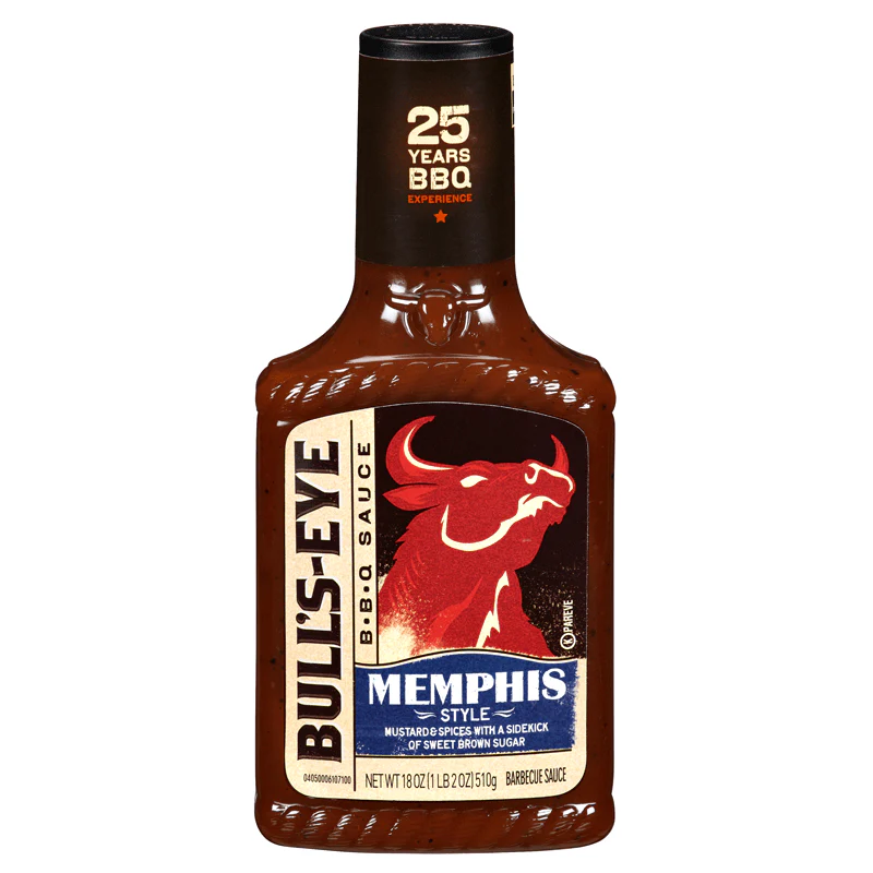 Bull's-Eye B.B.Q Sauce Memphis, salsa barbecue aromatizzata alla mostarda da 510g