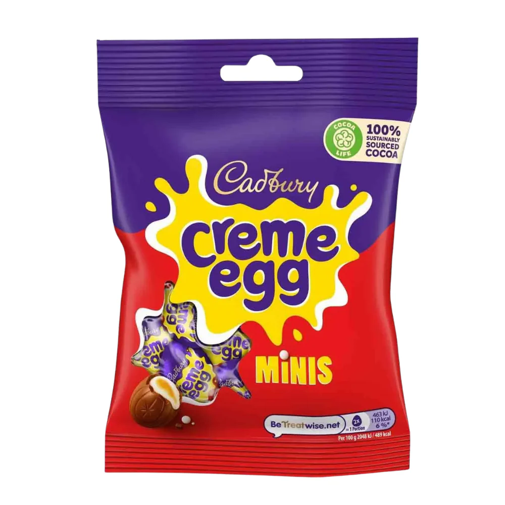 Cadbury Creme Egg Minis, uova di cioccolato al latte con cuore morbido al fondente da 78g
