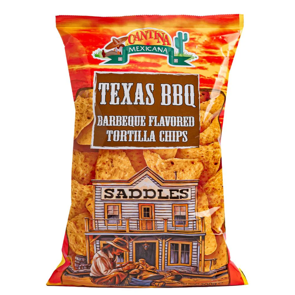 Cantina Mexicana Texas BBQ Tortilla Chips, nachos al bbq da 200g