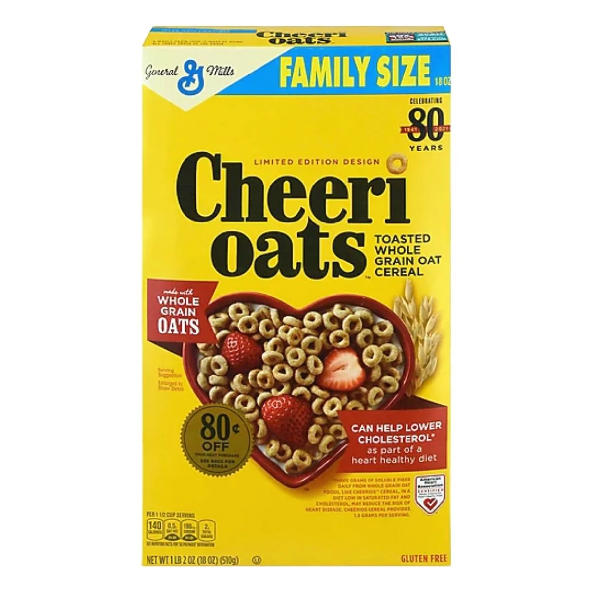 Cheerioats Limited Edition Large Size, cereali integrali da 340g