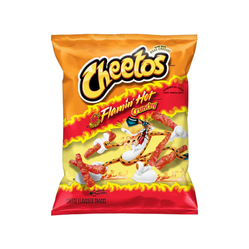 Cheetos Flamin'Hot Crunchy, bastoncini al formaggio piccante da 35.4g