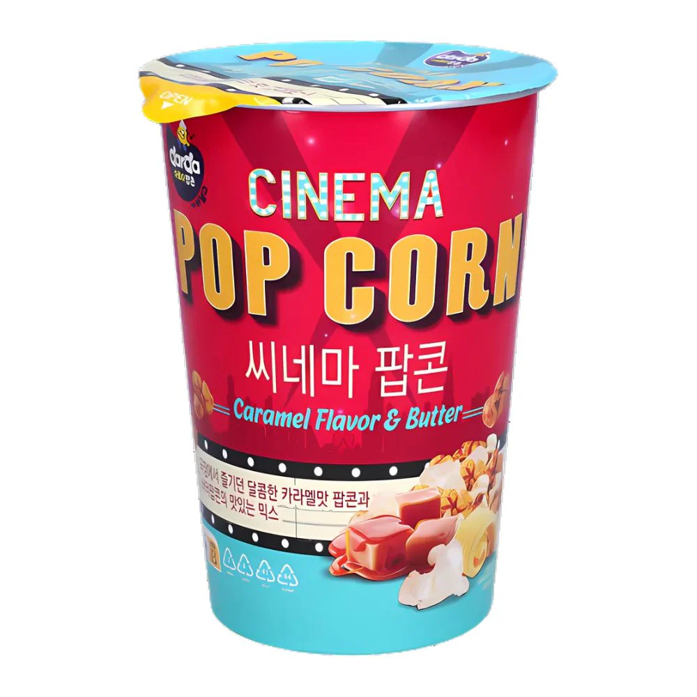Cinema Popcorn Caramel Flavor & Butter, popcorn al gusto di caramello e burro da 43g