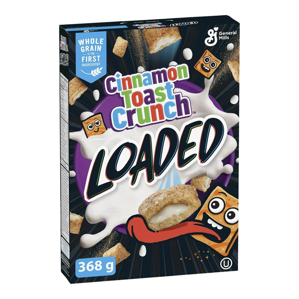 Cinnamon Toast Crunch Loaded, cereali al gusto di cannella ripieni di crema alla vaniglia da 368g