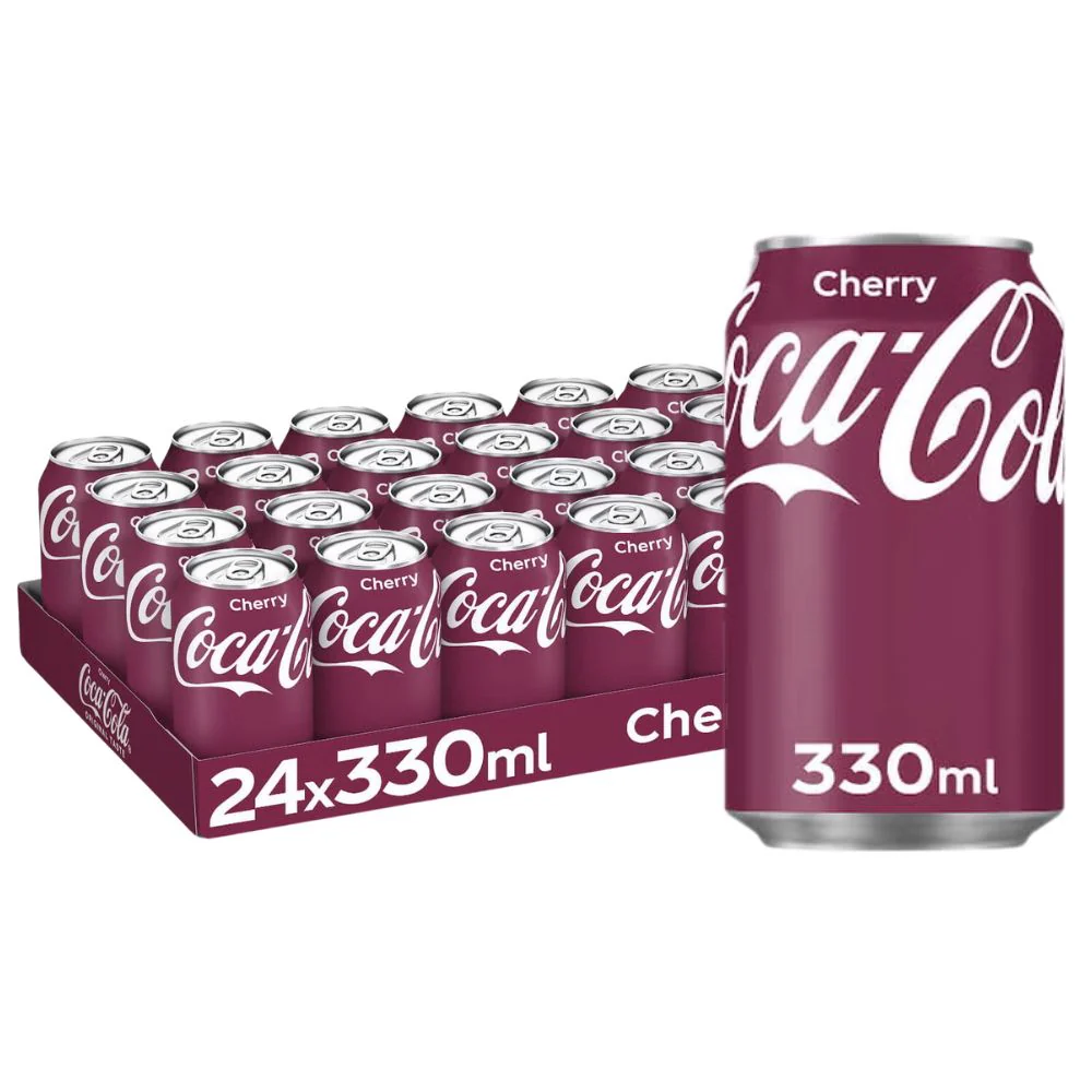 Coca Cola Cherry, bevanda alla ciliegia da 330ml (confezione da 24)