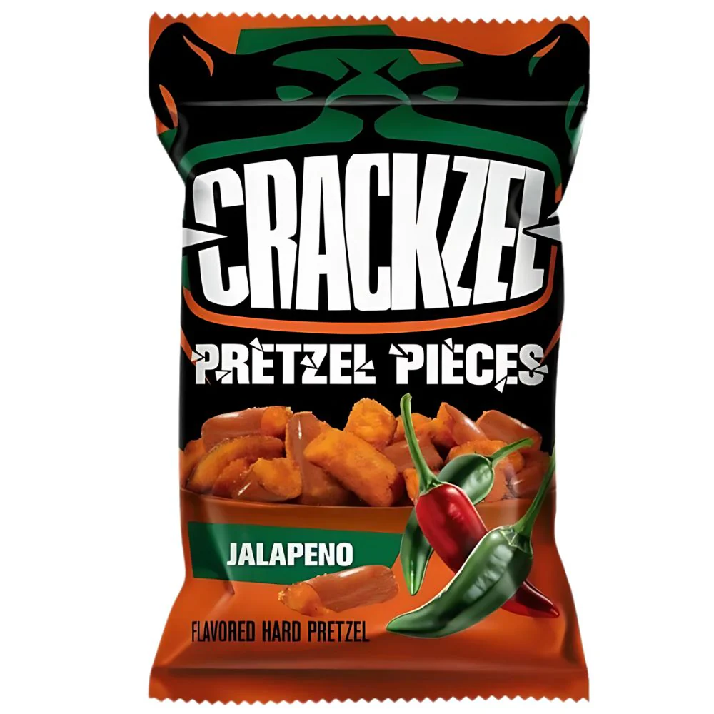 Crackzel Jalapeno, pretzel al gusto di jalapeno da 85g