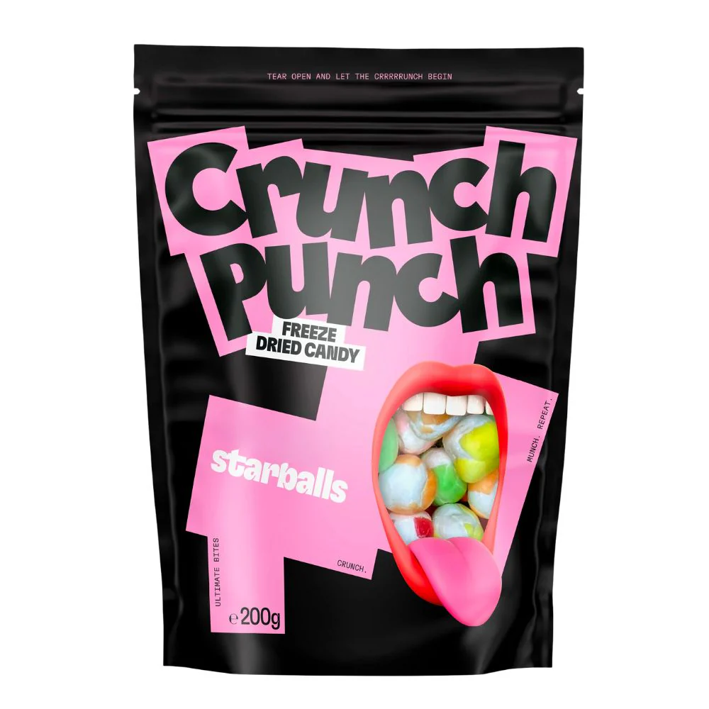 Crunch Punch Freeze Dried Candy Starballs, caramelle liofilizzate da 200g