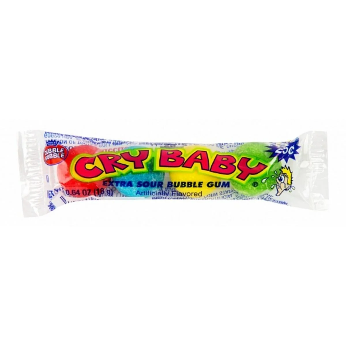 Cry Baby Extra Sour Bubble Gum, gomme alla frutta da 18g