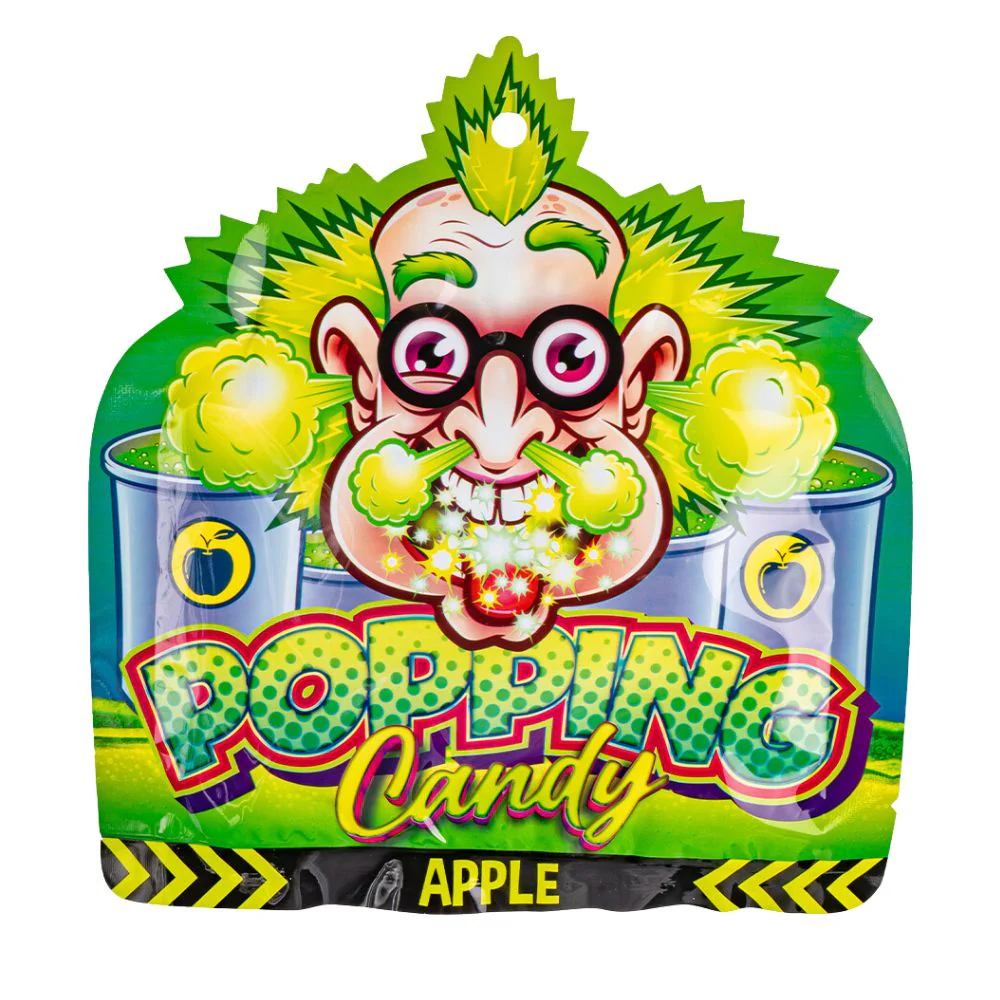 Dr. Sour Popping Candy Apple, caramelle scoppiettanti aspre al gusto di mela da 15g