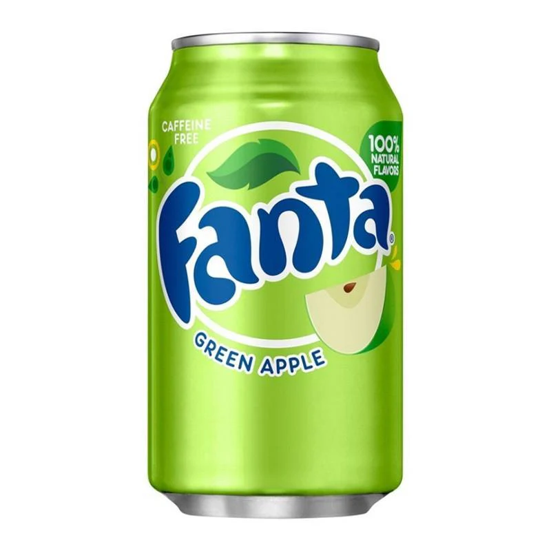 Fanta Green Apple, bevanda alla mela verde da 355ml