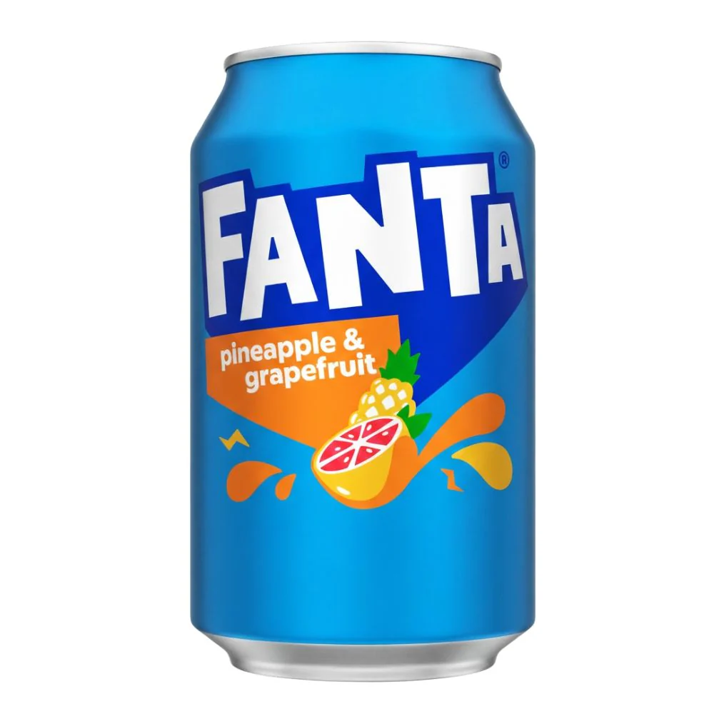 Fanta Pineapple & Grapefruit, bevanda frizzante al gusto di ananas e pompelmo da 330ml