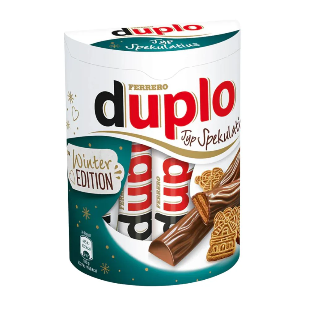 Duplo Spekulatius, cioccolato al latte ripieno con wafer e crema alle nocciole con gusto Speculoos da 182g