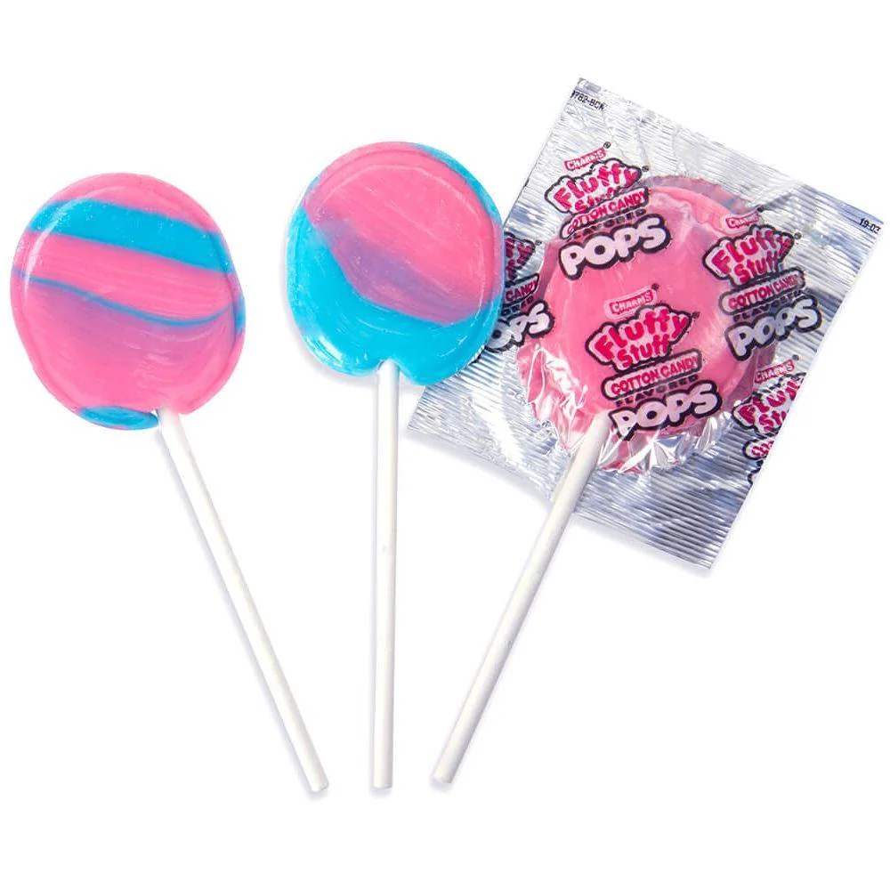 Fluffy Stuff Cotton Candy Pops, lecca lecca allo zucchero filato da 18g