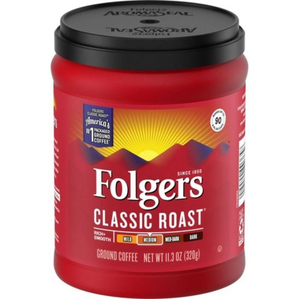 Folgers Classic Roast Coffee, barattolo di Caffè Classic Roast da 320g