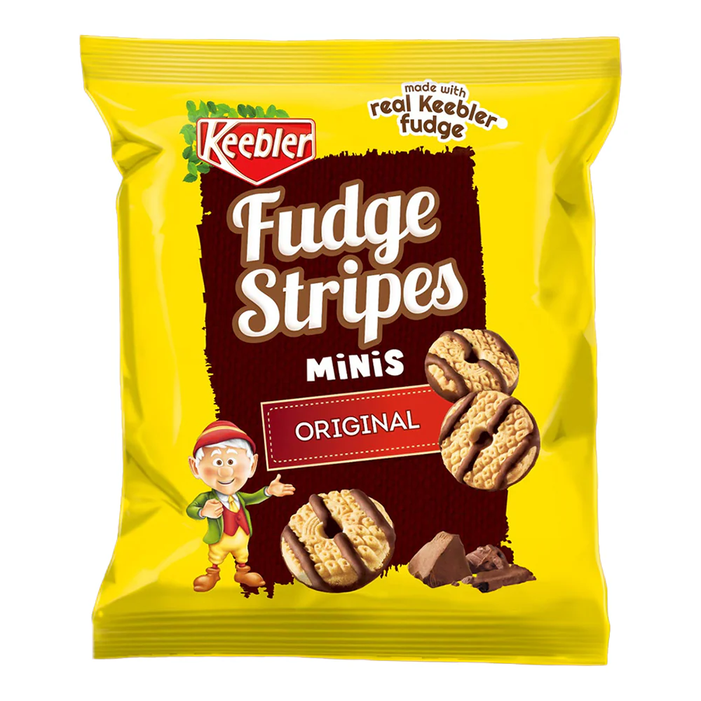 Fudge Stripes Cookies Minis Original, biscotti al cioccolato fondente da 56g