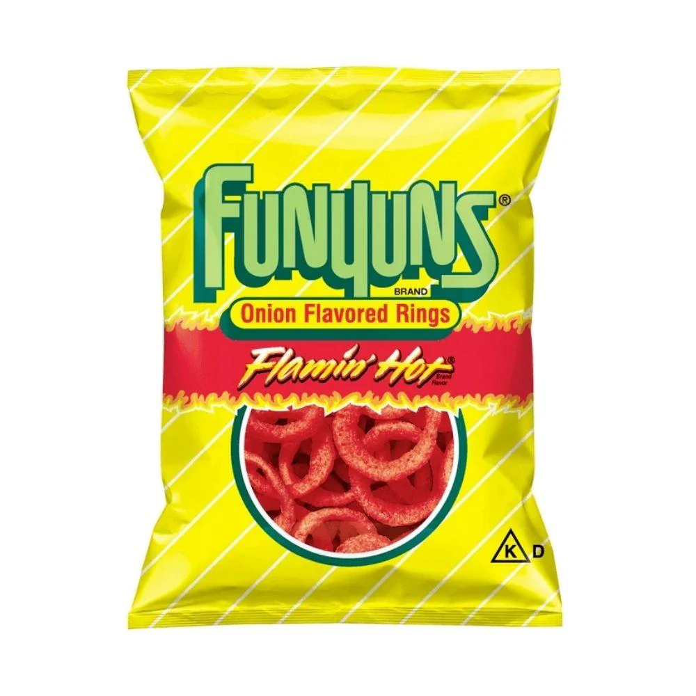 Funyuns Flamin' Hot, anelli di cipolla piccanti da 21g