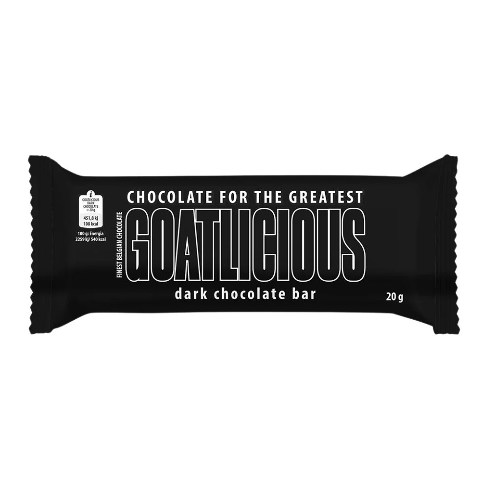 Goatlicious Dark Chocolate Bar, tavoletta di cioccolato fondente da 20g