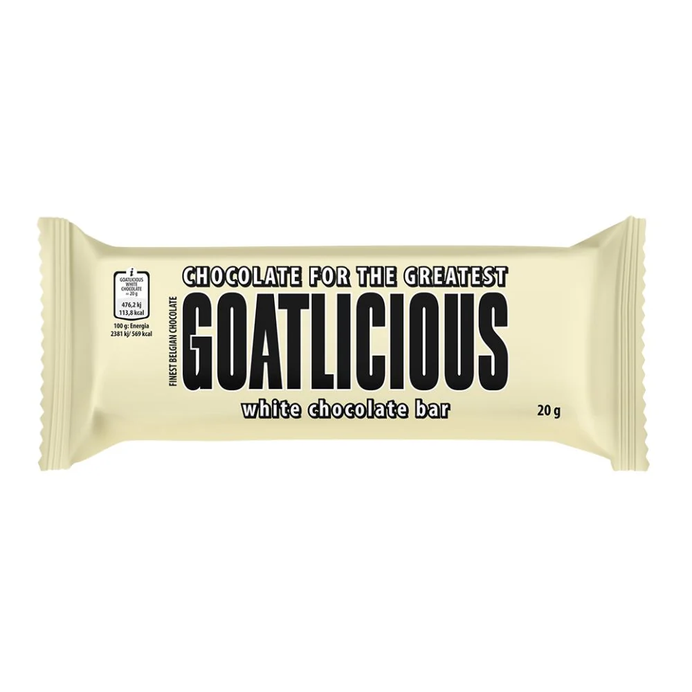 Goatlicious White Chocolate Bar, tavoletta di cioccolato bianco da 20g