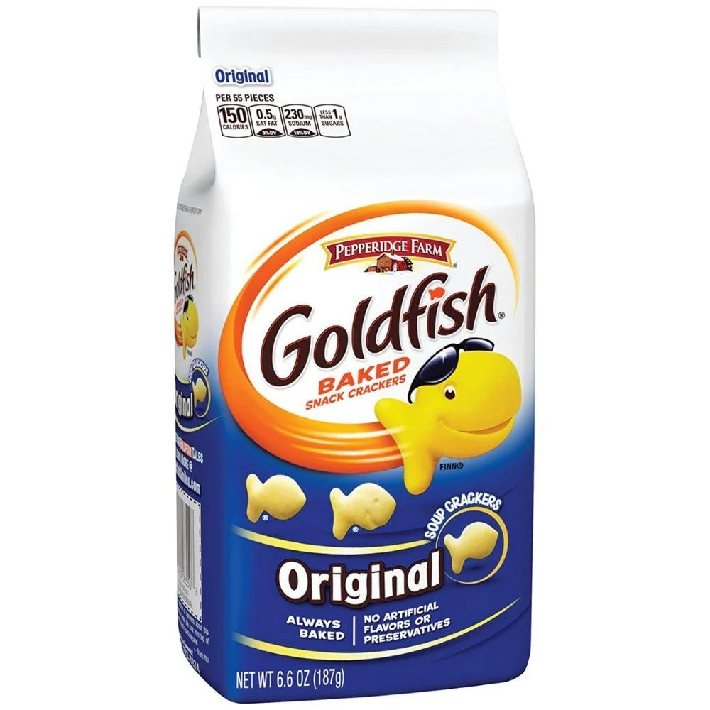 Goldfish Crackers Original, confezione di crackers al formaggio da 187g