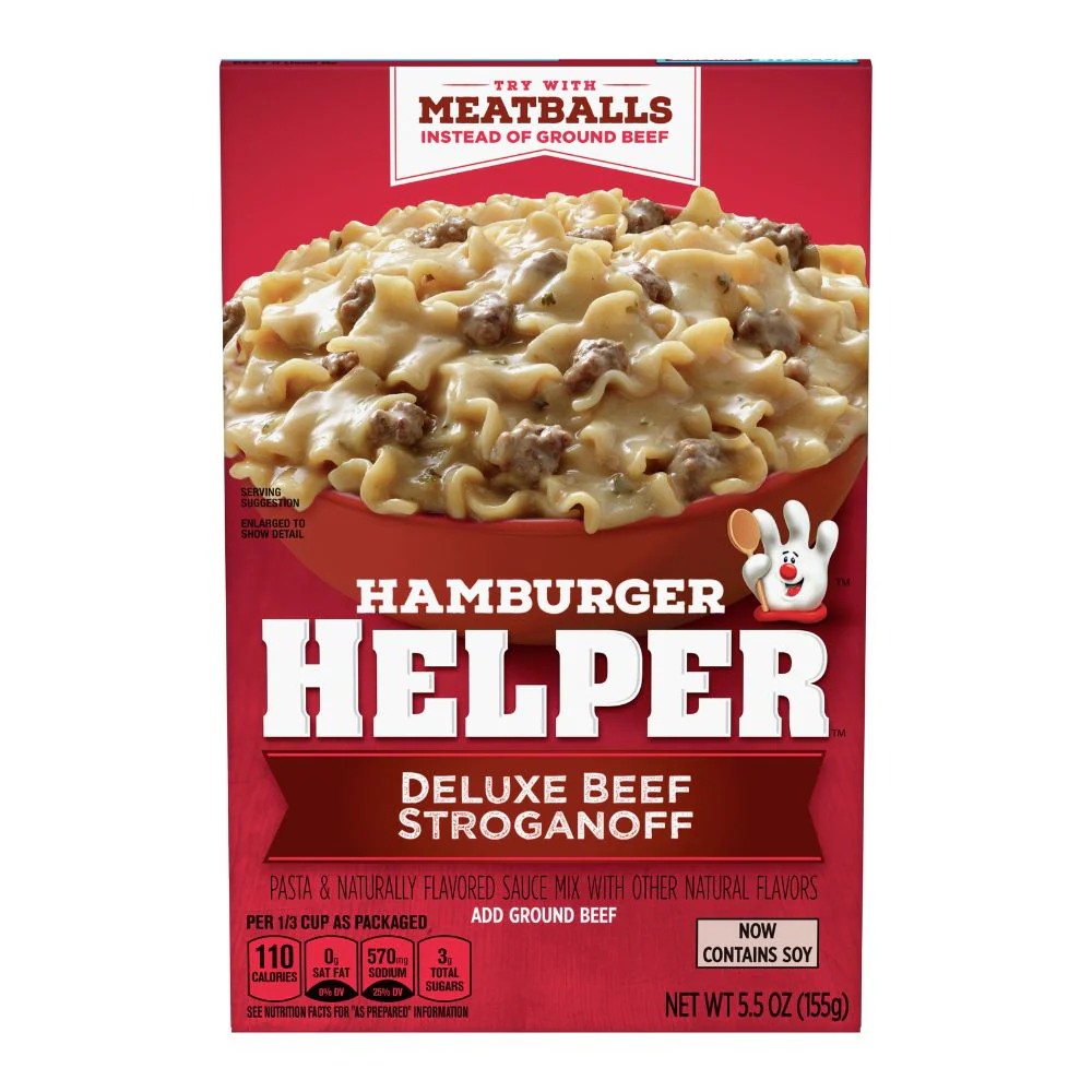 Hamburger Helper Deluxe Beef Stroganoff,  preparato per pasta con hamburger da 155g