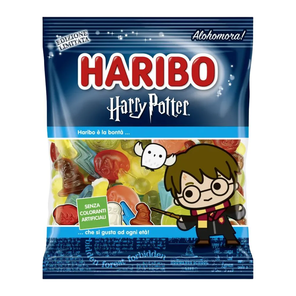 Haribo Harry Potter, caramelle al gusto di frutta e cola da 160g