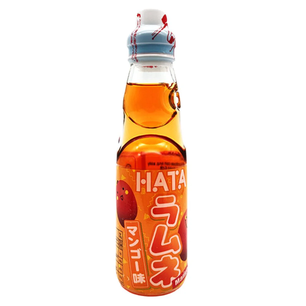 Hata Ramune Mango, bevanda frizzante al gusto di mango da 200ml