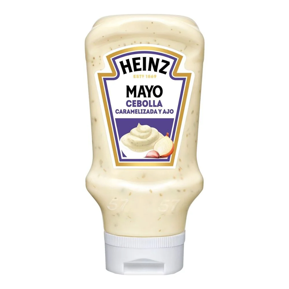 Heinz Mayo Cebolla Caramelizada & Ajo, salsa fina al gusto di cipolla caramellata da 395g