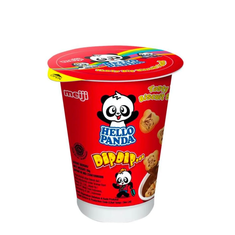 Hello Panda Dip Dip Choco, biscotti con crema al cioccolato da 20g