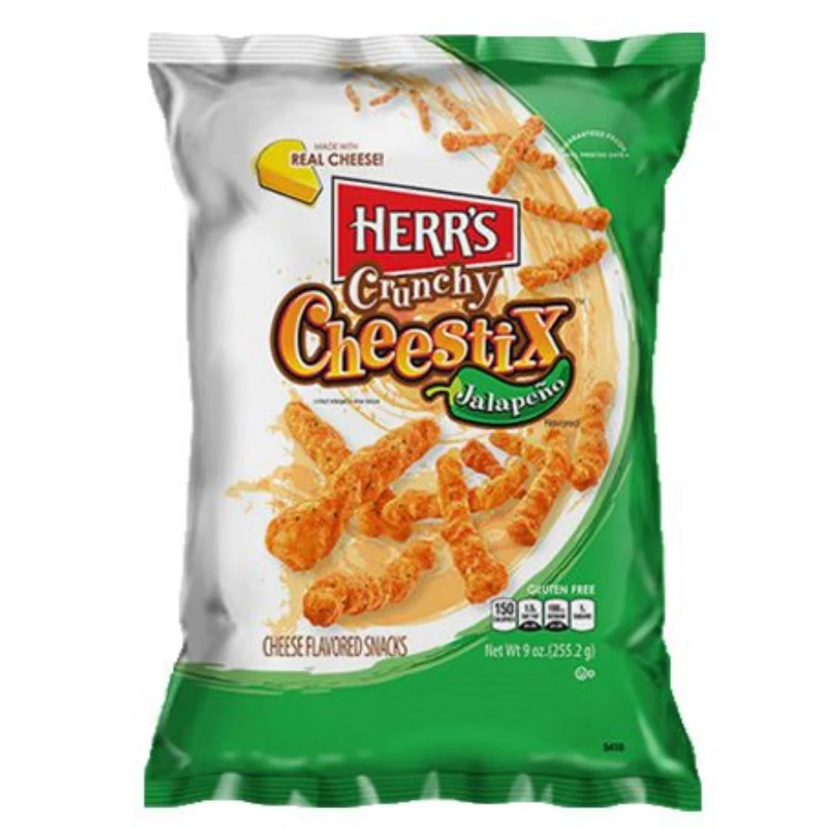 Herr's Crunchy Cheestix Jalapeño, patatine al formaggio piccante da 255g