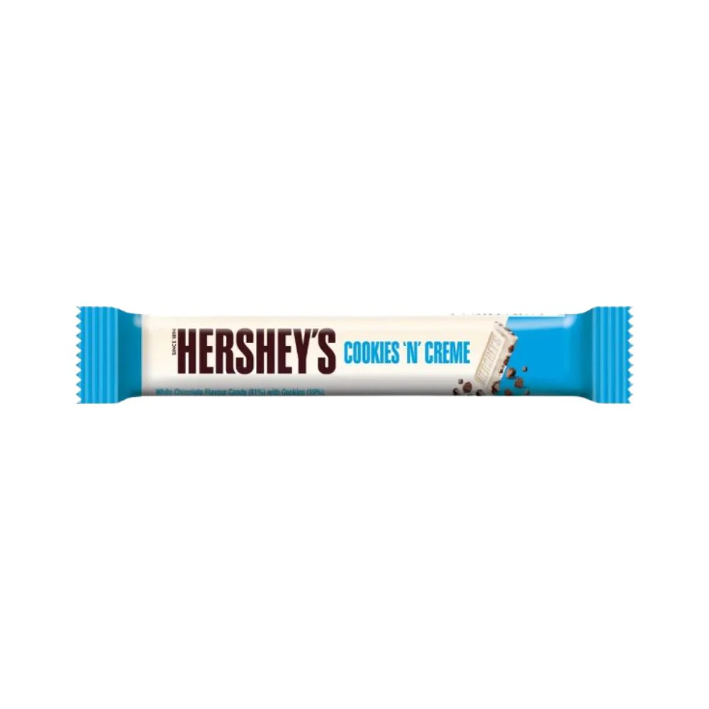 Hershey's Cookies 'n' Creme, cioccolato bianco con pezzi di biscotti da 15g