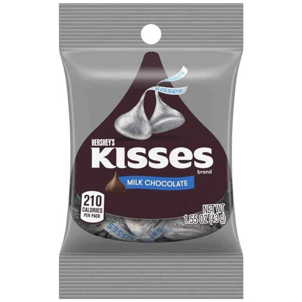 Hershey's Kisses Milk Chocolate, cioccolatini al latte da 43g