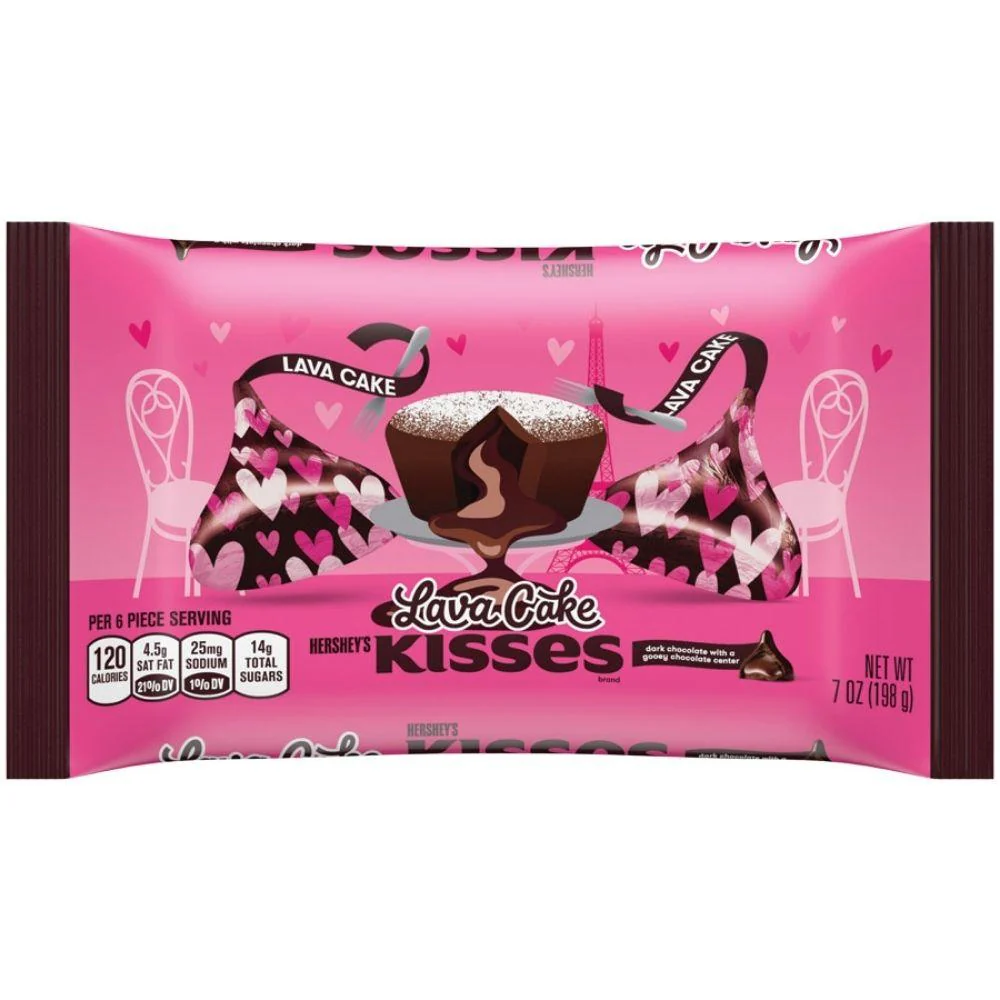 Hershey's Lava Cake Kisses, cioccolatini dal cuore fondente da 198g