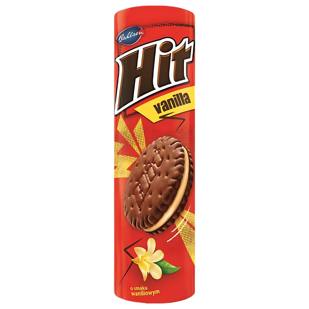 Hit Cookies Vanilla, biscotti con crema al gusto di vaniglia da 220g