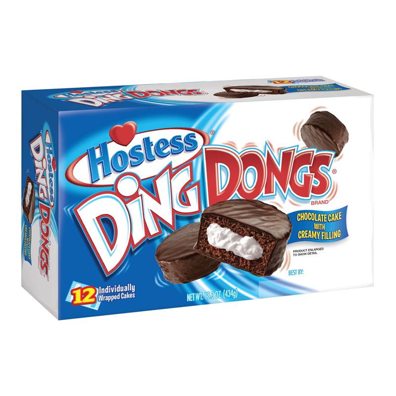 Hostess Ding Dongs, merendine al cioccolato e alla crema alla vaniglia nel formato da 10 pezzi
