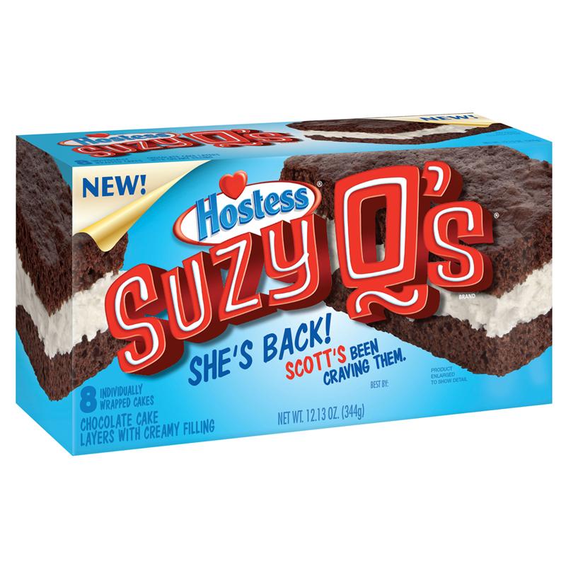 Hostess Suzy Q's, brownies alla crema e cioccolato nel formato da 8 pezzi