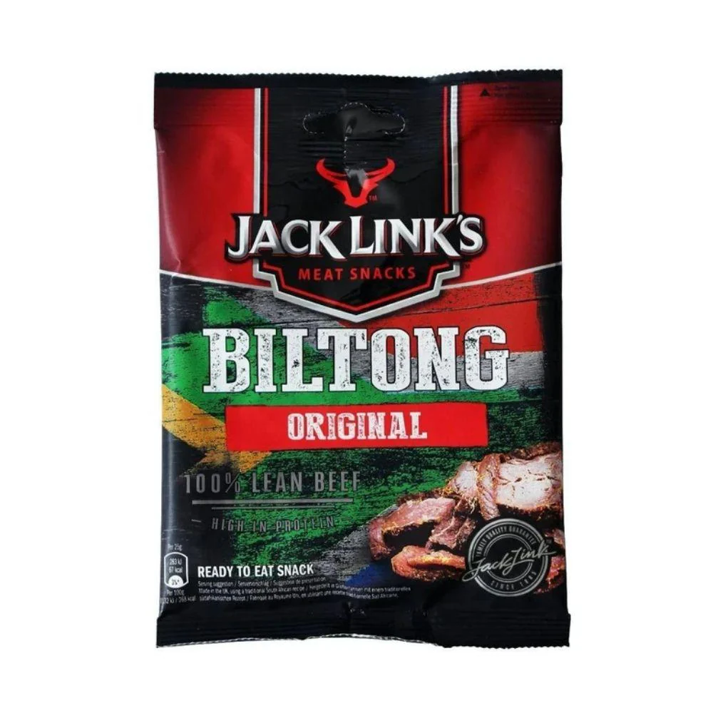 Jack Link's Biltong Original, carne essiccata aromatizzata "biltong" da 25g