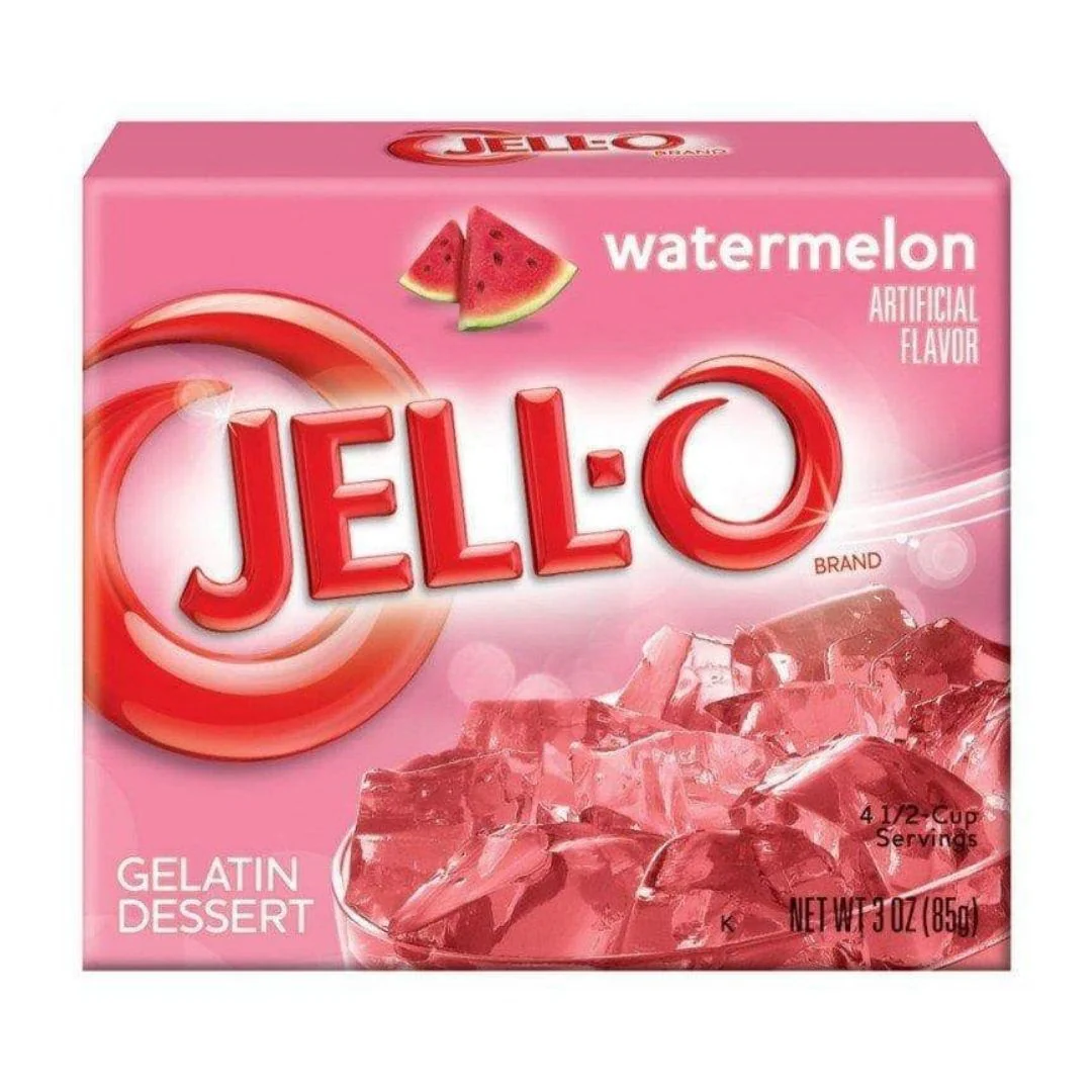 Jell-O Watermelon, preparato per gelatina dolce all'anguria da 85g