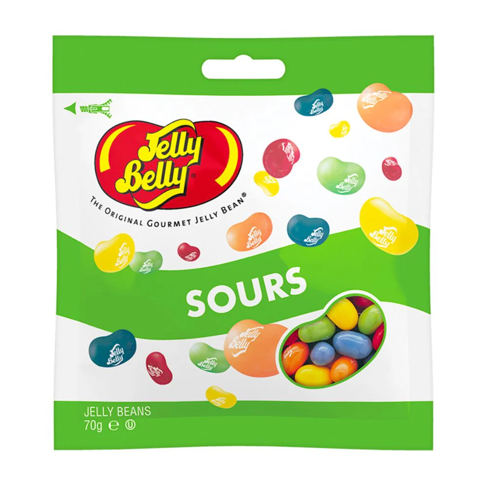 Jelly Belly Sours, caramelle aspre al gusto di frutta da 70g