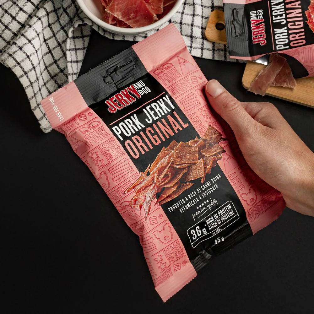 Jerky and Go Pork Jerky Original, carne secca di maiale da 45g - Image 3