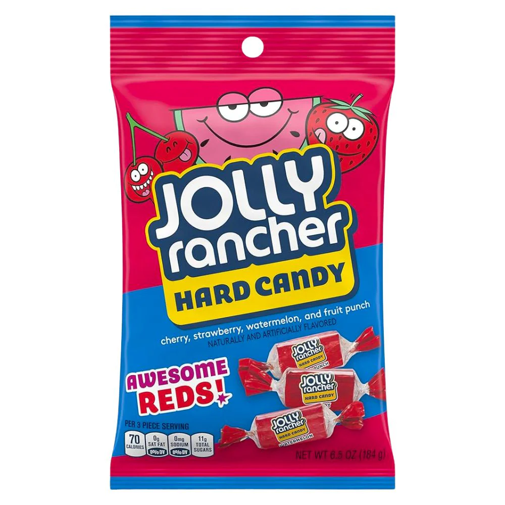 Jolly Rancher Hard Awesome Reds, caramelle dure rosse da 184g
